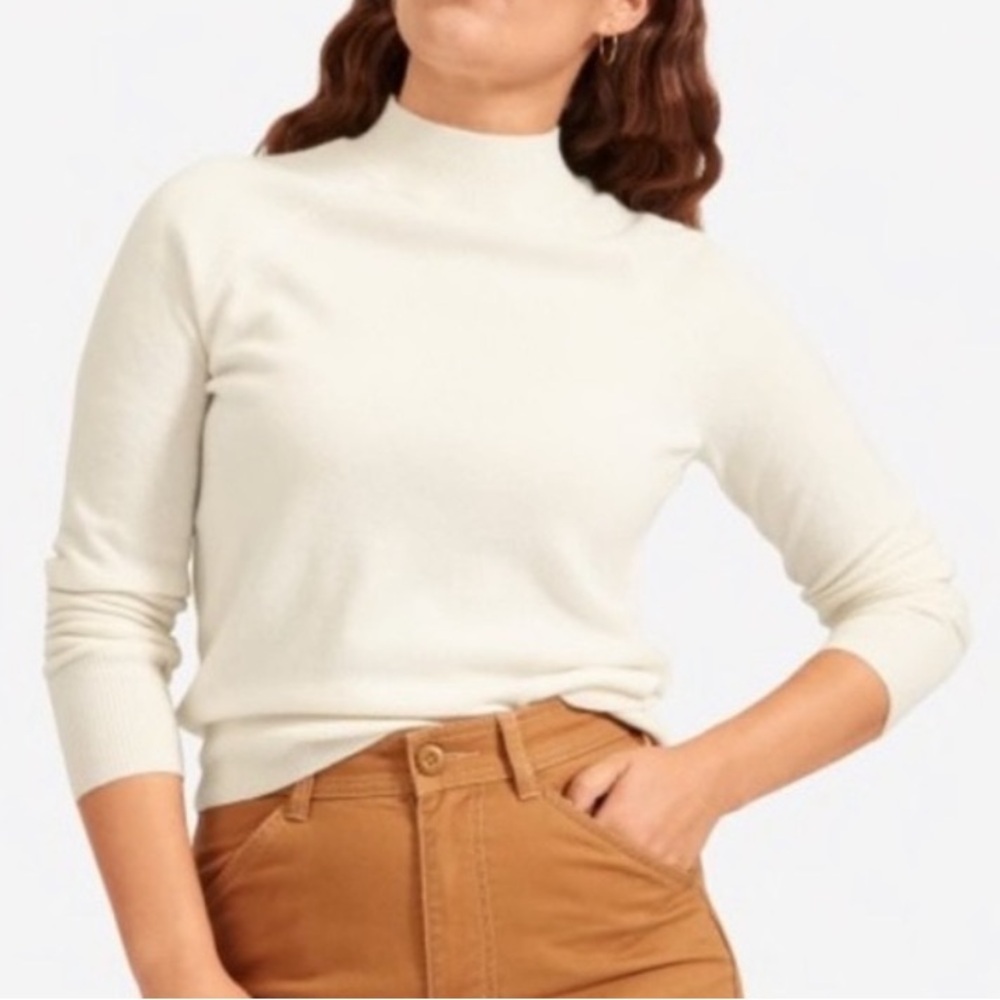 Everlane Cream Turtleneck Sweater